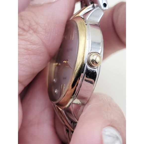 Pulsar Solar Womens Wristwatch Two Tone Silver Gold Stainless Steel AS01 672090 main image 13